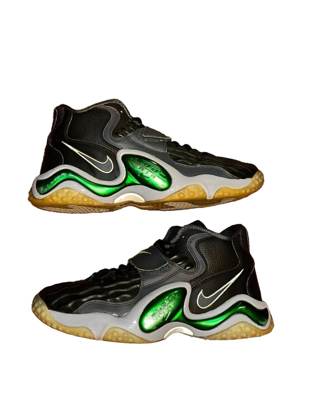 Nike Air Zoom Turf Jet 97 Mens 10 Black Green 554989-001 Packers Favre 2013